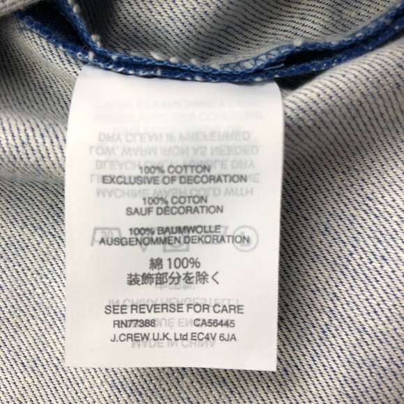 J.Crew Chambray Scalloped Top With Grommets Tall - Picture 6 of 8